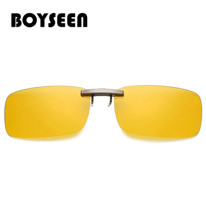 BOYSEEN Polarized Clip Sunglasses Driving Day Night Vision Lens Unisex Sport Fishing Myopia Glasses Men Women Travel Outdoor