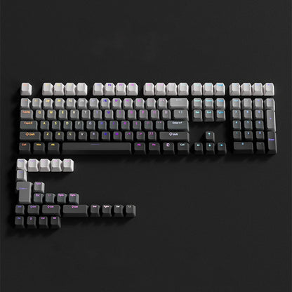 Gradient backlit RGB Gamer Keycaps For Mx Switch Mechanical Keyboard OEM Profile PBT Keycap White Blue ISO Layout Key caps DIY