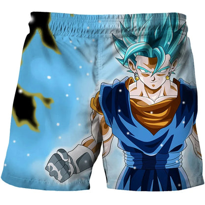 2026 Cartoon Dragon Ball Z Children's Boys' Shorts Beach Pants Summer Cartoon Cute Boys Beach Pants Comfortable and Breathable