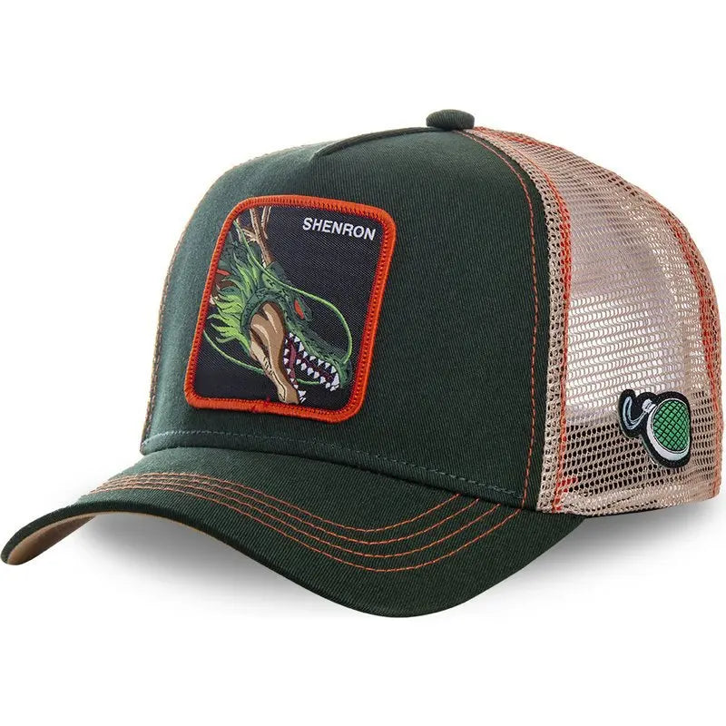 Casquette Dragon Ball Son Goku pour l'été, casquette de voyage à visière, casquette pour homme brodée, style hip-hop en maille, visière pare-soleil, casquette de baseball, sport de plein air