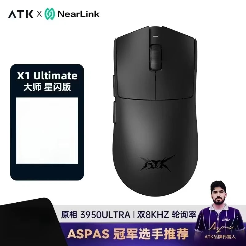 ATK Blazing Sky X1/X1V2 trådløs gamermus 8K med lav latenstid, letvægts FPS Liekong e-sport gamingmus, brugerdefineret pc-tilbehør