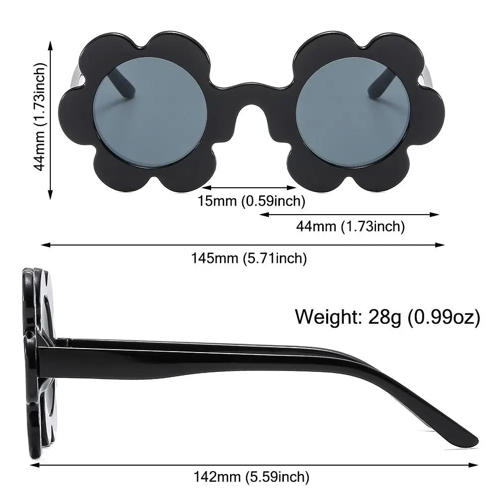 New Trendy Sunflower Sunglasses for Women Retro Round Flower Sun Glasses Fun Novel Disco/Festival/Party Shades for Adults