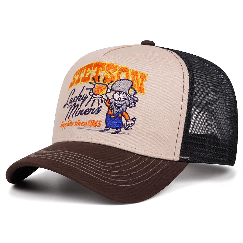 2025 Creative New Truck Hat STETSON Nuggets Net Hat Outdoor Sports Skateboard Hat Daily Leisure Wear Sunshade Hat Baseball Hat