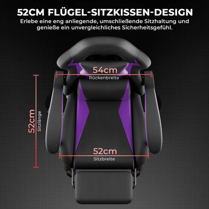Gaming Chair Ergonomic Gaming Chair with Lumbar Support and Headrest, Gamer Chair Height Adjustable