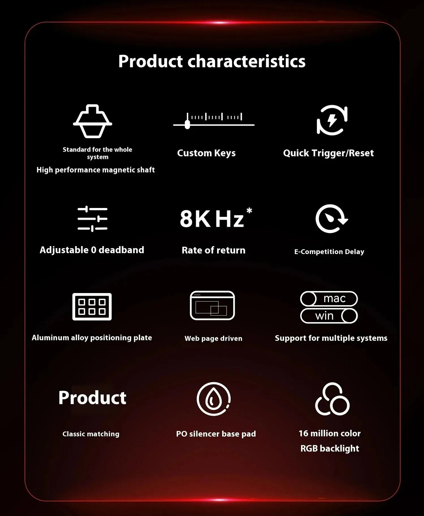 MADLIONS MAD 60/68HE Gaming Magnetic Switch Keyboard, Wired Mechanical Gaming Keyboard with 8K Polling Rate, Rapid Trigger, Hot Swappable RGB 61/68 Keys