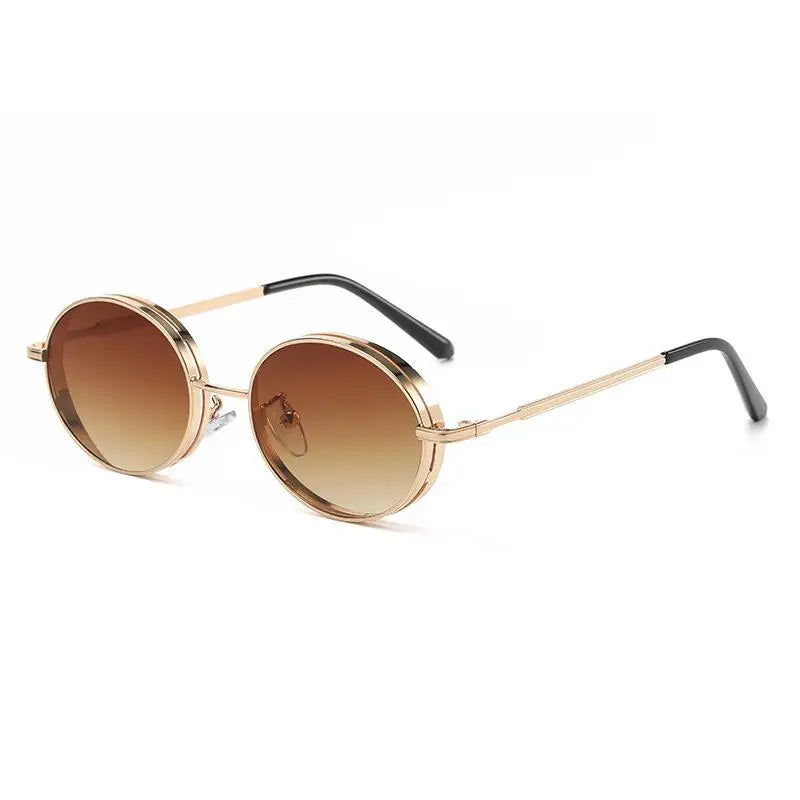 Oval Steampunk Sunglasses For Women Retro Sun Glasses Male Female Brand Designer Metal Frame Eyewear Lentes De Sol Mujer