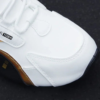 Miesten PU-nahkaiset vedenpitävät lenkkarit, rennot urheilukengät, kevyet, hengittävät, tasapohjaiset, luistamattomat tenniskengät, Zapatillas Hombre