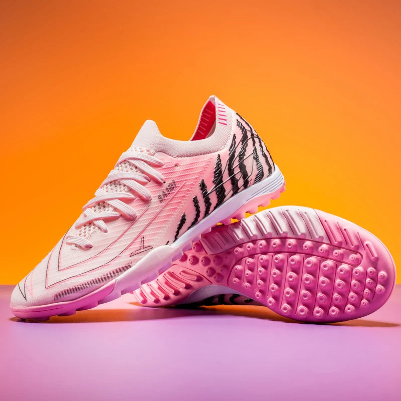 Chaussures de football TF ultra légères pour adultes, tissu PU résistant à la transpiration, semelle en caoutchouc résistante à l'usure, ajustement confortable, baskets d'entraînement sur gazon unisexes