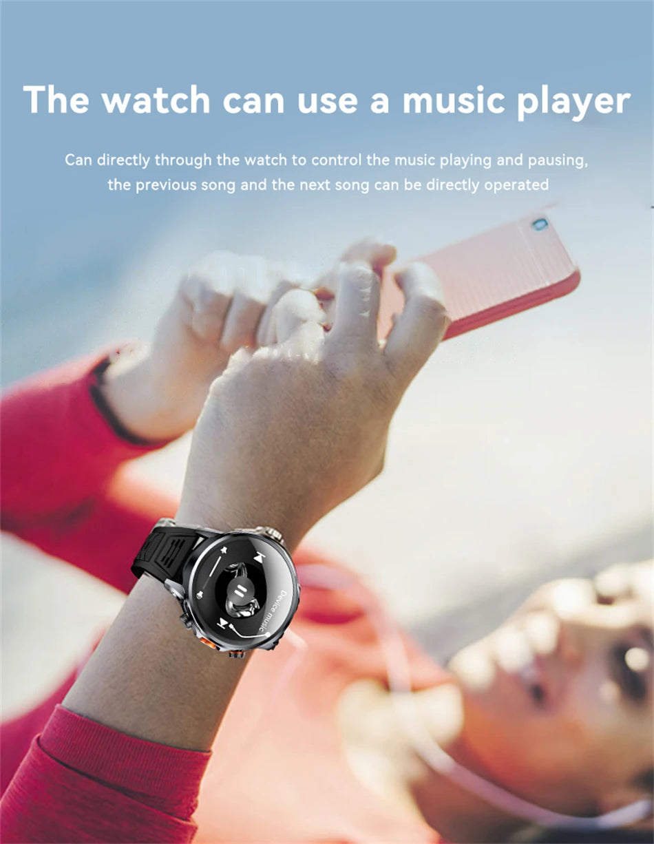8GB+128GB RAM 5G/4G Smart Watch 1.95 inch AMOLED 1880mah Battery 500W Camera GPS WIFI Google APP Download Smartwatch Android 9.0