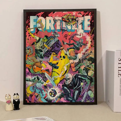 Game F-Fortnite Poster Surprise Home Decoration Picture Wall Art for Study Living Room Decor