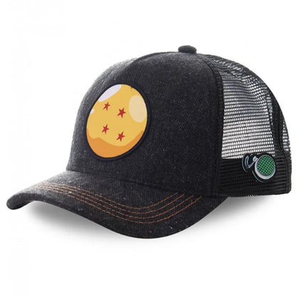 Casquette Dragon Ball Son Goku pour l'été, casquette de voyage à visière, casquette pour homme brodée, style hip-hop en maille, visière pare-soleil, casquette de baseball, sport de plein air