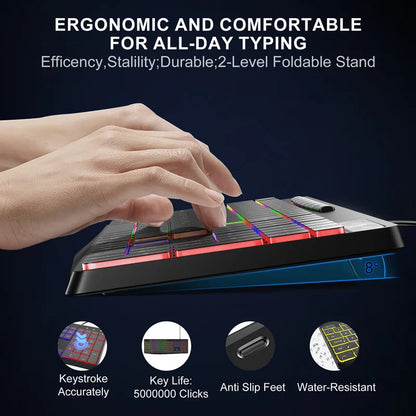 New Wired Light Backlit RGB Mute Keyboard  Desktop Notebook Home Business For Office Ultra Thin USB office home