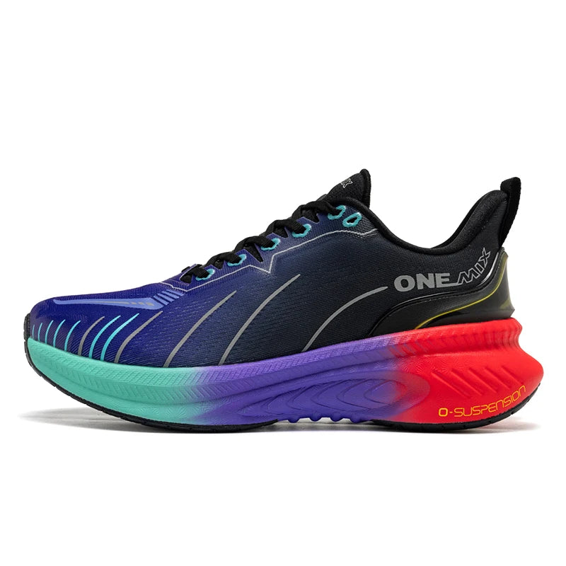 ONEMIX Nouvelles chaussures de course à amorti pour hommes, adaptées aux coureurs intensifs, à lacets, sportives, pour femmes, antidérapantes, d'extérieur, athlétiques, baskets pour hommes