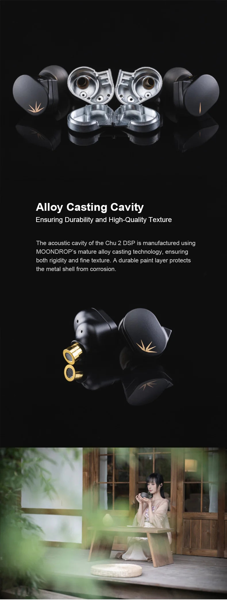 Moondrop Chu II DSP 10mm High-performance Dynamic Driver IEMs Earphones Wired Earbuds TYPE-C With Microphone Earphone