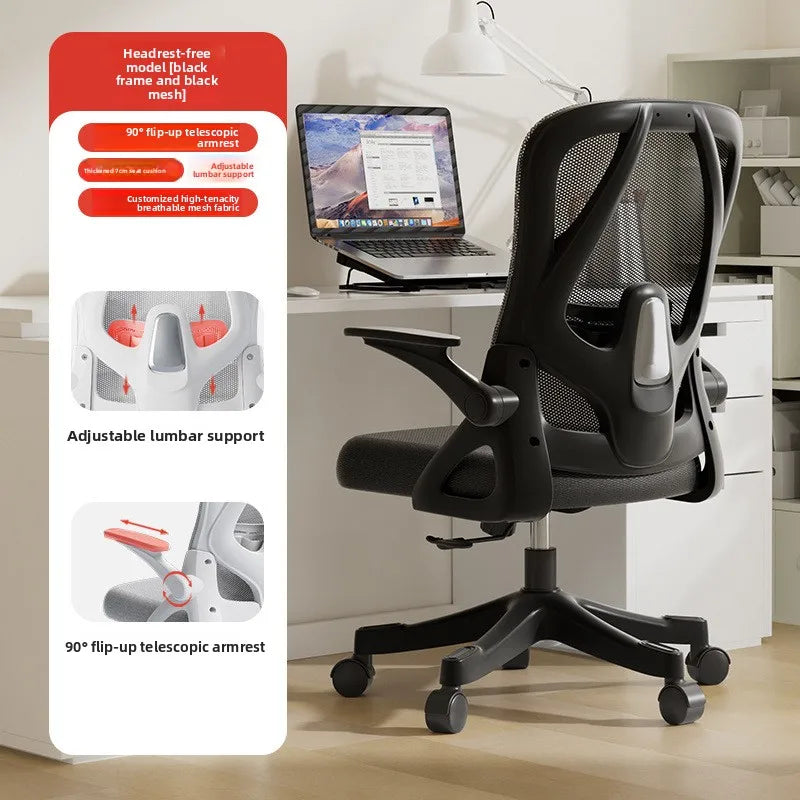 Ergonomic Gaming Chair with Adjustable Height, Comfort Support Cushion, Office Desk Chair for Home, Dorm, Gaming, and Long Hours Use