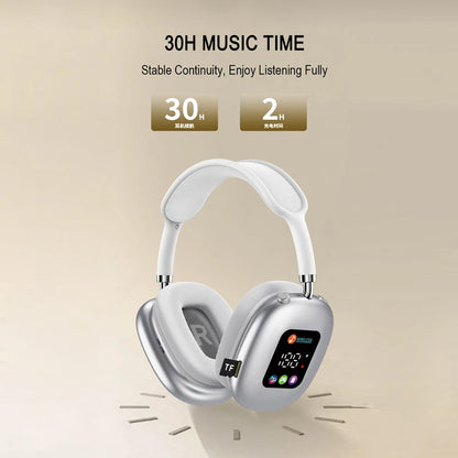 MAX600 Model New Wireless Active Noise Cancelling Headphones Hybrid Wireless Headphone With Touch Control LED Screen 2026 Hot