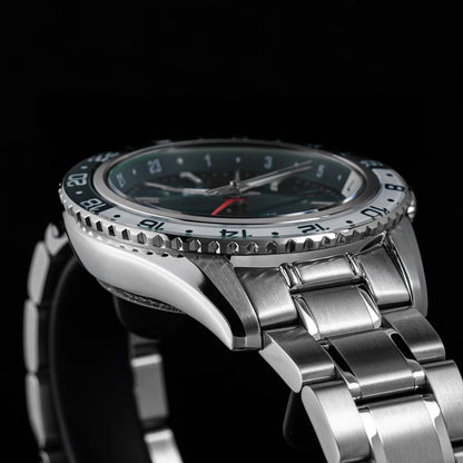 SEESTERN Men of Watch Office GMT Automatic NH34 Movement Sapphire Glass Bezel 20bar Waterproof Diver Mechanical Wristwatch S456