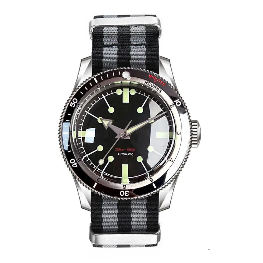 Tandorio Red Blue 40mm PT5000 Japan NH35A Mechanical Automatic Dive Men Watch 20ATM Waterproof Domed Sapphire Screw Crown Reloj