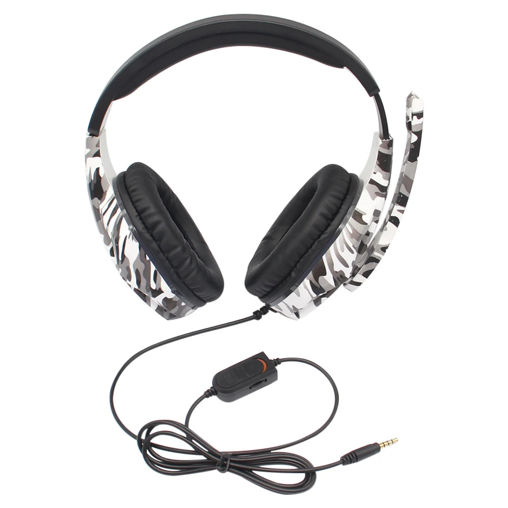 Casque de jeu de Camouflage 3.5mm Aux Cool Gamer casque pour PS4 PS3 Xbox Switch stéréo casques d'ordinateur montés sur la tête cadeau