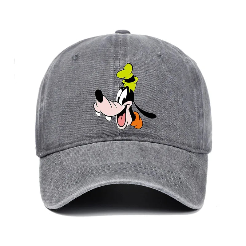 Unisex Vintage Washed Mickey Minnie Print Baseball Cap for Men Women Cartoon Trucker Hat Adjustable Snapback Casual Hip Hop Hat