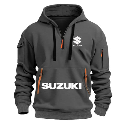 Suzuki's newmen's hooded sweatshirt casual outdoor sports sweatshirt warm for autumnandwinter perfect for motorcycle enthusiasts