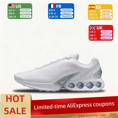 Nike Air Max Dn Mesh – Pantofi casual cu talpă joasă, respirabili, confortabili și cu amortizare, pentru bărbați și femei – Alb DV3337-101
