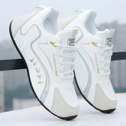 Miesten PU-nahkaiset vedenpitävät lenkkarit, rennot urheilukengät, kevyet, hengittävät, tasapohjaiset, luistamattomat tenniskengät, Zapatillas Hombre