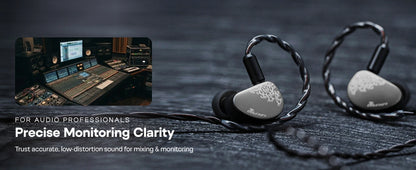 Auscultadores intra-auriculares HiFi Linsoul Kiwi Ears Cadenza II IEM com driver dinâmico de titânio de 10mm, KARS 2.0 e cabo amovível