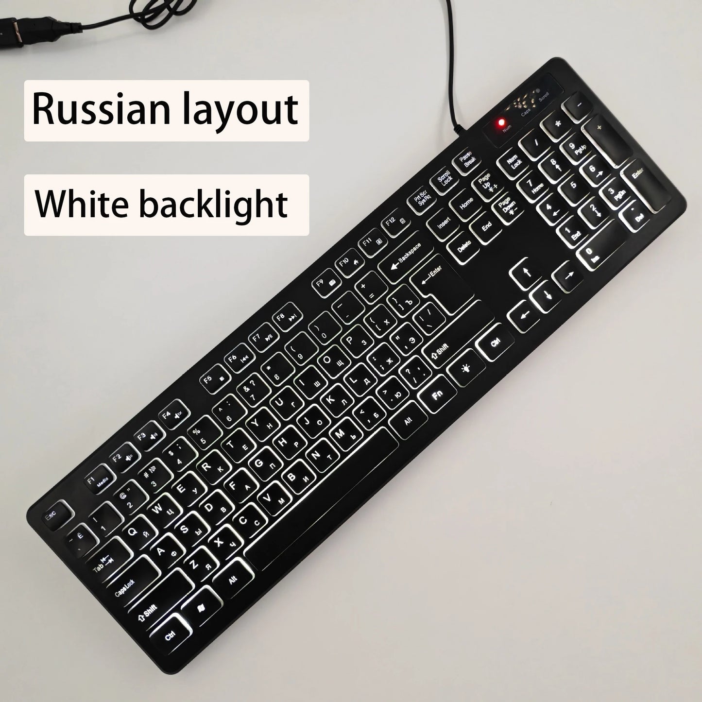 Spanish/French（AZERT）/Russian/Arabic/German keyboard layout Backlit wired Desktop Gaming Keyboard For Desktop Computer office