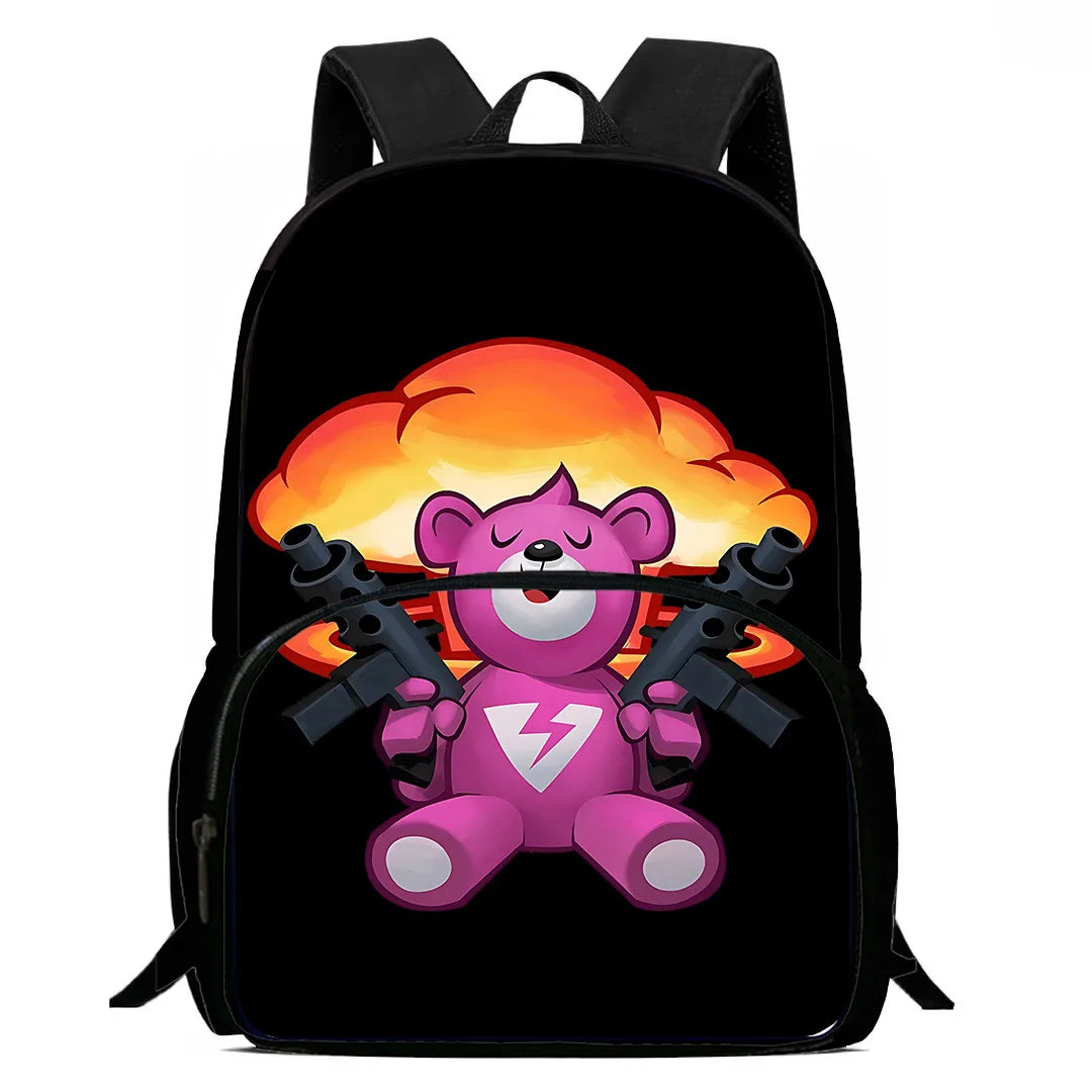 Trendiges Gaming-Design Kinder-Rucksack F-FortniteS mit Lunchbag und Federmäppchen, Schulranzen mit großem Fassungsvermögen für Jungen und Mädchen, ideales Geschenk