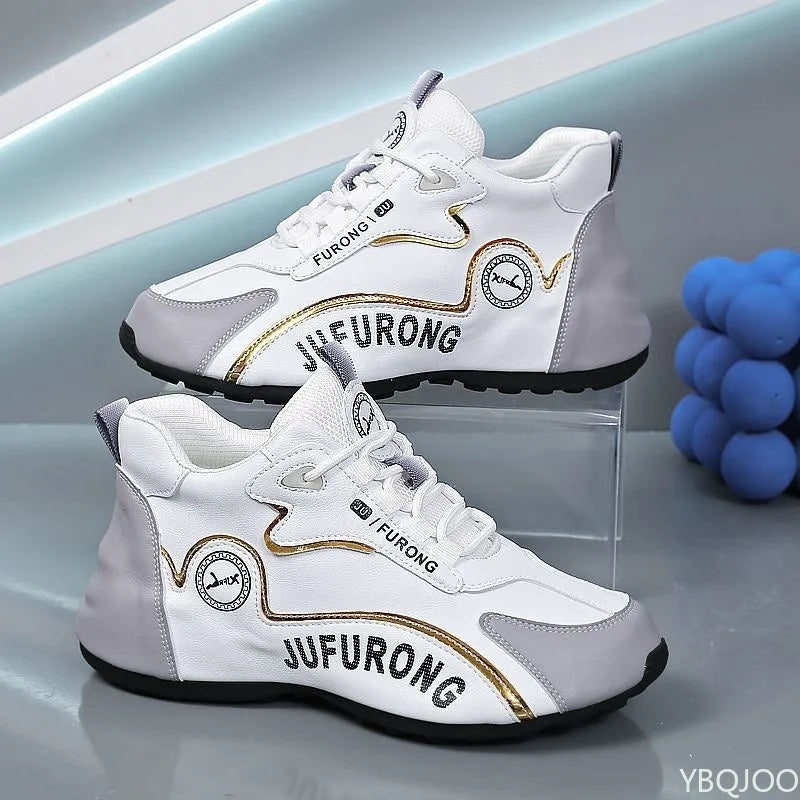 Zapatos casuales de hombre de talla grande para primavera y otoño, con suela gruesa elevadora, estilo de nicho en tendencia, versátiles, planos y deportivos