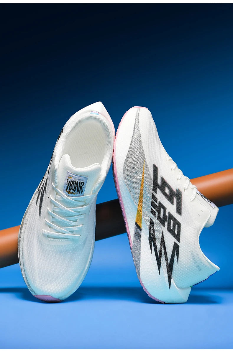 Running Shoe Men Sports Carbon Board Speciality Breathable Lightweight Women's Comfortable Athletic Nonskid Sneakers﻿ Marathon