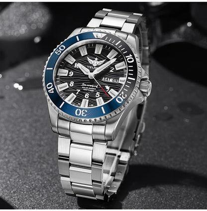 Yelang V1217 300m Diving Solar Watch Japan VS43 Swiss Super Luminous Water Ghost Waterproof Top Sapphire Aluminum Bezel Reloj