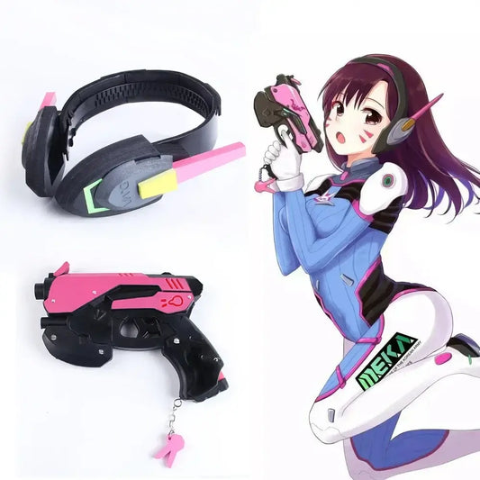 Armă-pistol pentru cosplay Overwatch D.Va Hana Song DVA, recuzită, jucărie și accesoriu pentru petreceri de Crăciun și Halloween