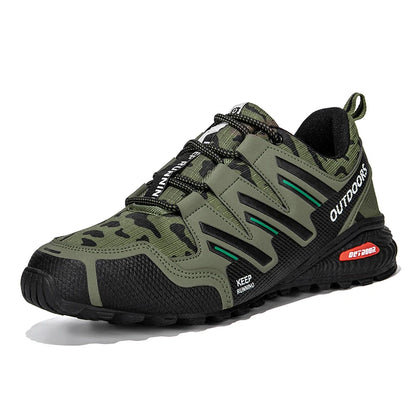 2025 New Men Hiking Shoes Outdoor Waterproof Sports Shoes Comfortable Leather Hiking Training Boots Large Size Tactical Shoe Men