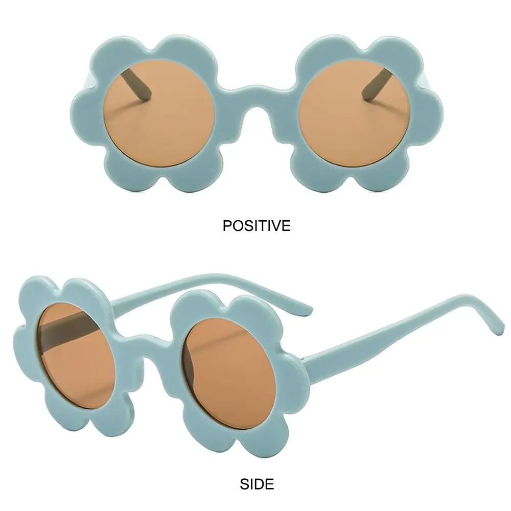 New Trendy Sunflower Sunglasses for Women Retro Round Flower Sun Glasses Fun Novel Disco/Festival/Party Shades for Adults