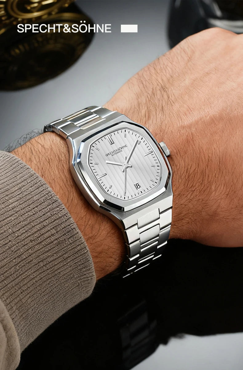 New Arrivals Specht&Sohne Watch 37MM Automatic Watches For Men Japan 8215 Movt Sapphire Crystal Stainless Steel 50M Waterproof