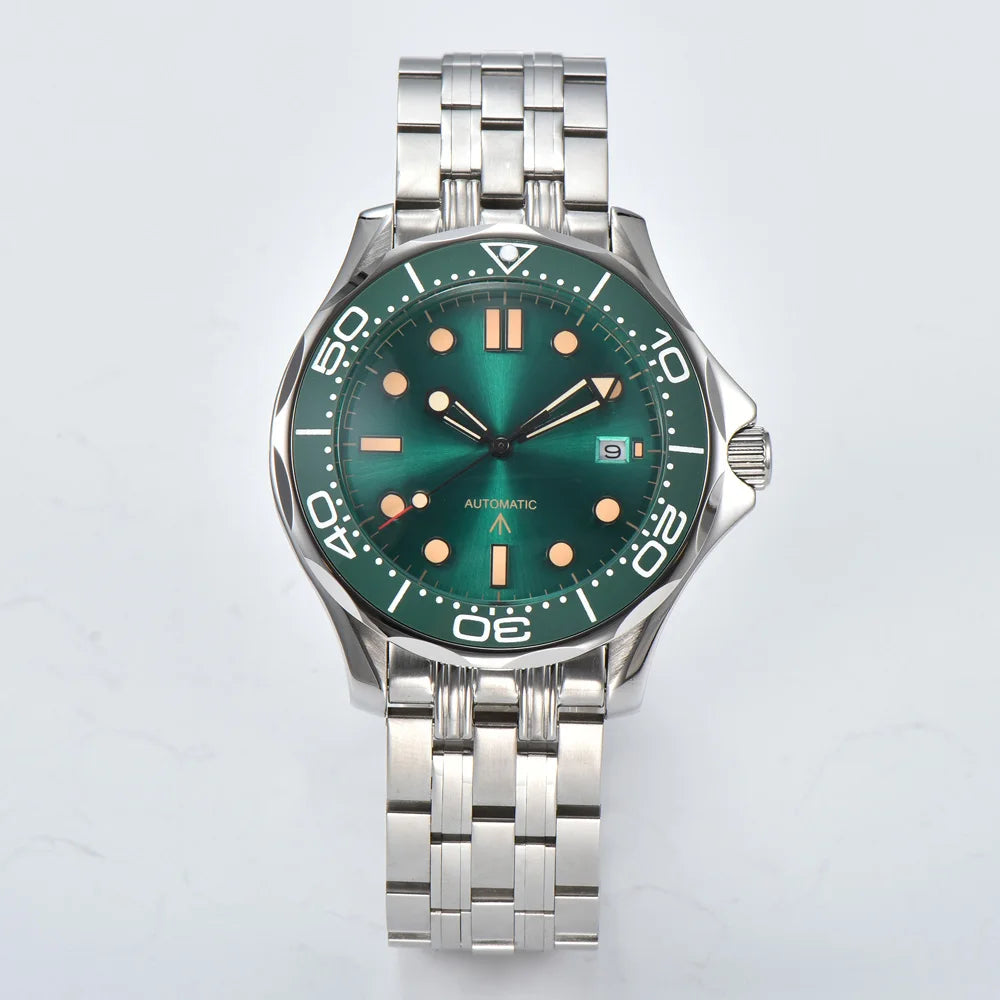 Men's Automatic Mechanical Watch 41mm Stainless Steel Waterproof Case Ceramic Bezel Men's Fashion Business Watch