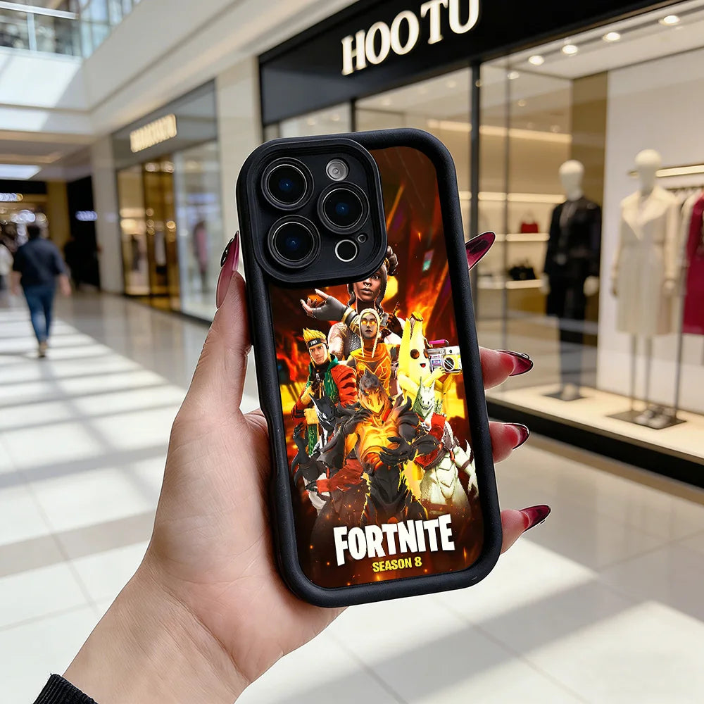 Capa de telemóvel Fortnite para Samsung Galaxy A17 A07 A06 A26 A16 A06 A35 A55 A25 A05s A15 A54 A34 A36 A24 4G 5G, capa traseira flexível