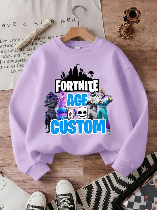 2026 Fortnites Kids Hooded Coats Anime Fortress Night Sweatshirts Game Spring Autumn Hoodies Sportwear Children Clothes Gift