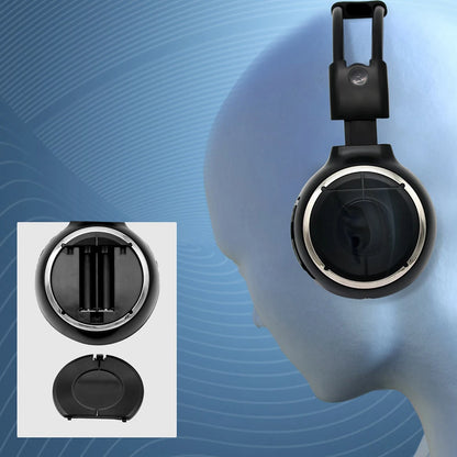 RF Silent Disco Foldable Wireless Headphones Bundle 3 Pack with 500m Transmitter, Stereo Party Headsets for TV, DJ, Dance & Events