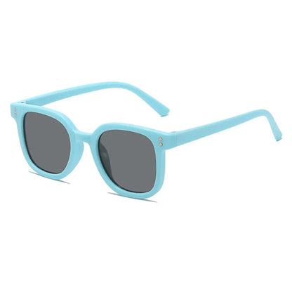 KLASSNUM 2026 Trendy Children's Sunglasses Large Square Black Sun Glasses 2-8 Years Kids Girls Boys Sunglass for Travel Outdoor