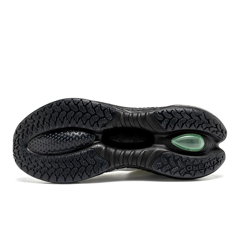 ONEMIX Nouvelles chaussures de course à amorti pour hommes, adaptées aux coureurs intensifs, à lacets, sportives, pour femmes, antidérapantes, d'extérieur, athlétiques, baskets pour hommes