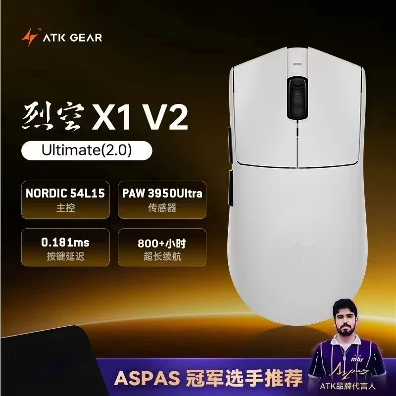 ATK Blazing Sky X1/X1V2 trådløs gamermus 8K med lav latenstid, letvægts FPS Liekong e-sport gamingmus, brugerdefineret pc-tilbehør