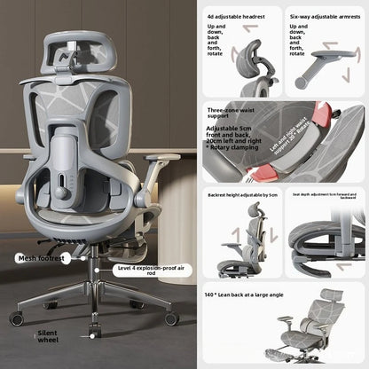 Air Titan kontors- och gamingstol i full mesh med ergonomiskt trezonsstöd för ländryggen för skrivbord och studier samt välventilerad design