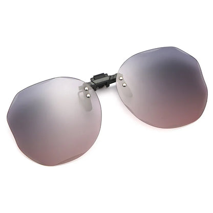 Women Sunglasses Clip-on Polarized Optical Glasses Clip Diamond Cut Mirror Eyeglasses Anti-UV Driving Sunglasses 2026 Trendy