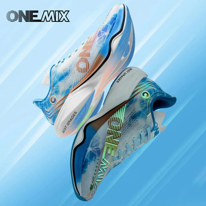 ONEMIX Neue Marathon-Laufschuhe mit Nylon-Carbonplatte, stoßdämpfende Profi-Rennschuhe mit stabiler Unterstützung, ultraleichte Rebound-Sneaker