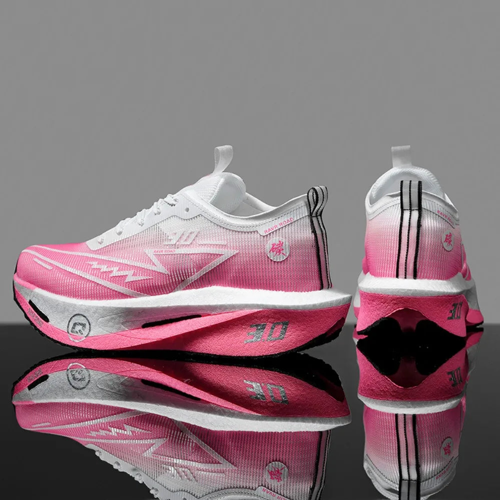 Zapatillas de running especializadas con placa de carbono para maratón, deportivas para hombre y mujer, transpirables, ligeras, cómodas y antideslizantes