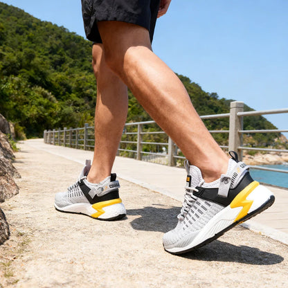 Baasploa Men Running Shoes Brand Male Designer Mesh Casual Sneakers Lightweight Lace-Up New Male Outdoor Sports Tennis Shoes