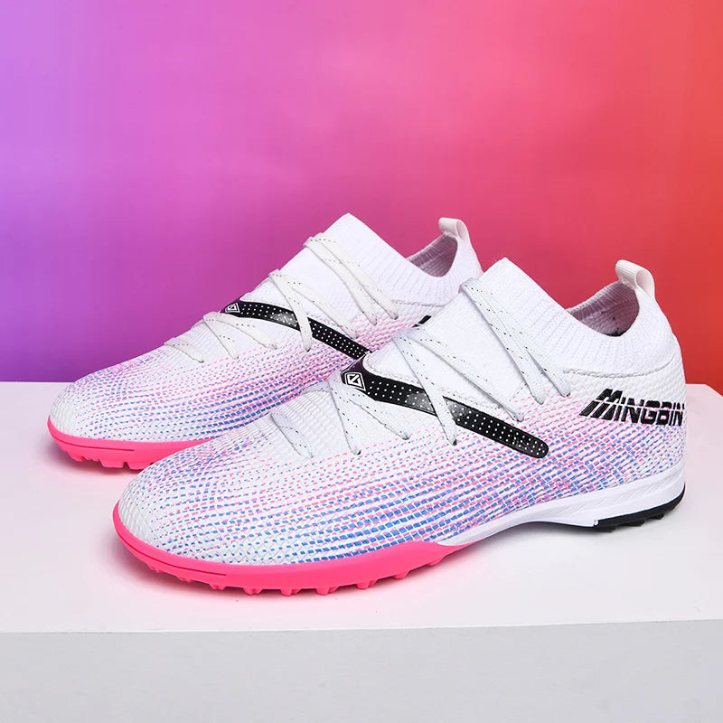 Tacchetti da calcio turf professionali da uomo, scarpe da calcio con mesh traspirante per ragazzi, sneakers antiscivolo da uomo Society Chuteira